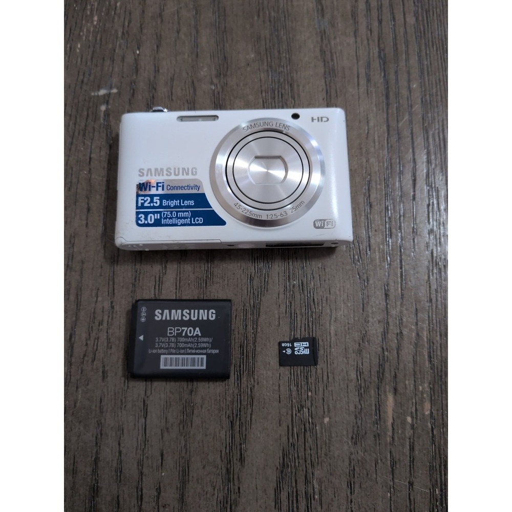 Samsung ST150F 16.2MP Smart Wifi Digital Compact Camera White Tested Memory Card - Picture 5 of 5